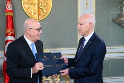 Marwen Abbassi accueilli par Kais Saied