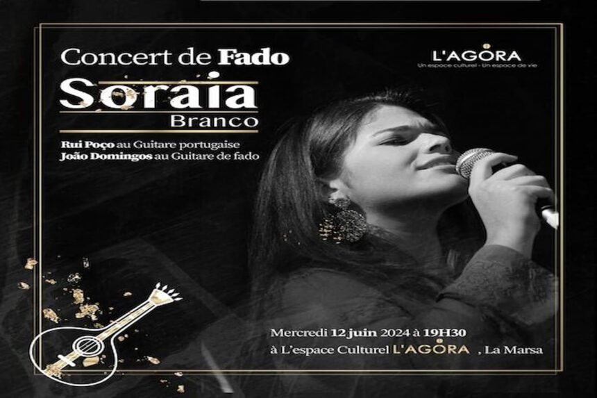 Le concert sera donné par la chanteuse Soraia Branco, une voix portugaise prometteuse du Fado accompagnée par Rui Poço à la guitare portugaise et João Domingo à la guitare.