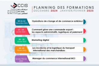 La CCIS organise des formations durant la période allant de décembre 2024 à février 2025.