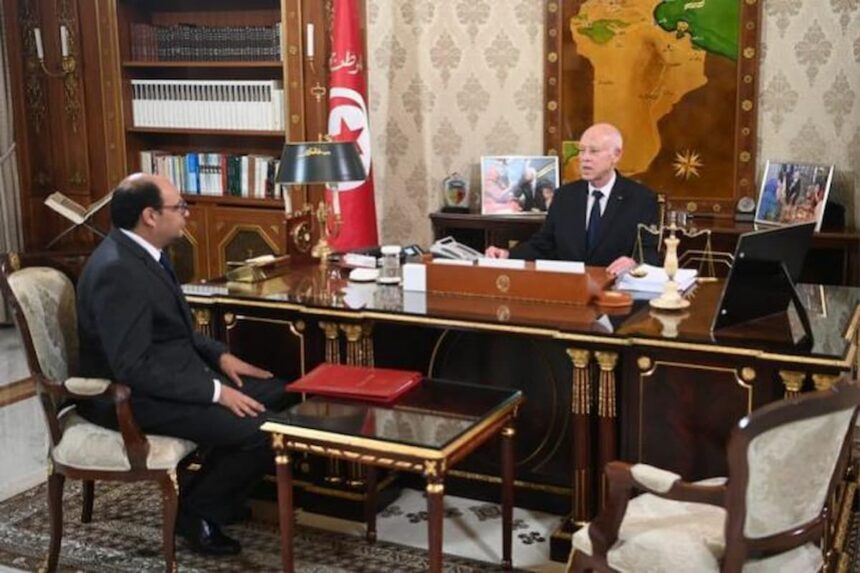 Kais Saied et le ministre des technologies