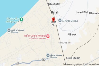 Frontière de Rafah en Egypte