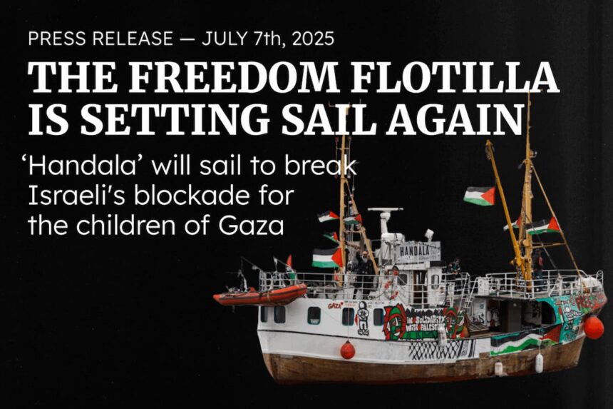 Le “Hanzala” est un modeste bateau de pêche norvégien de 18 mètres, construit en 1968 et intégré à la Flottille de la Liberté. Il a intégré la flottille en 2023, l’ancre chargé de médicaments, fournitures médicales et denrées de première nécessité destinées aux Palestiniens pris au piège du blocus israélien.